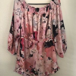 Bebe off the shoulder romper